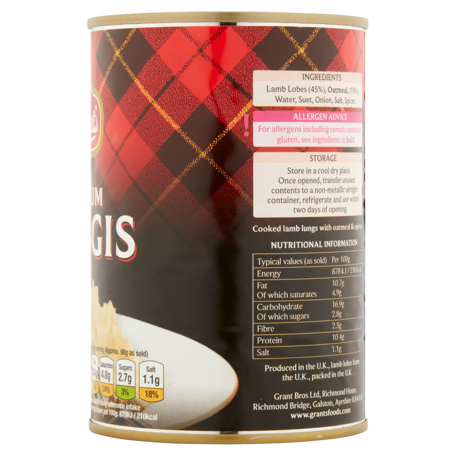 Grant's Premium Haggis 392g - UK Food & Drink - 5010654000252