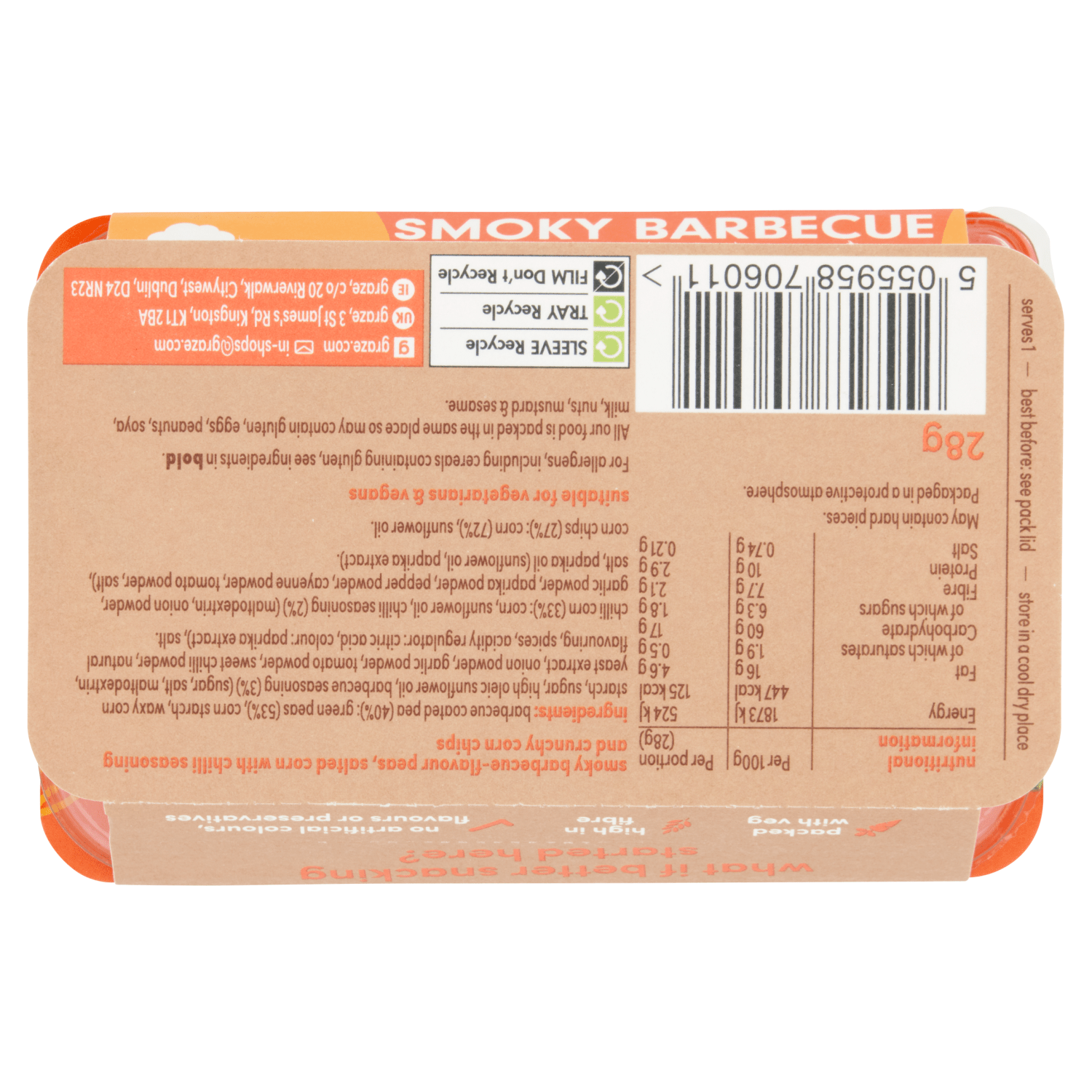 Graze Smoky Barbecue Crunch 28g - UK Food & Drink - 5055958706011