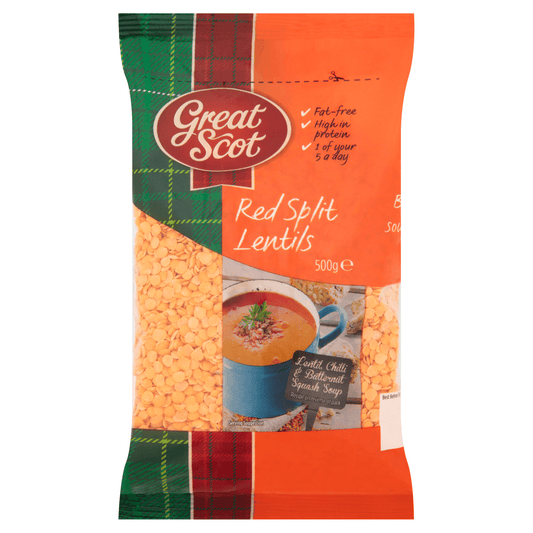Great Scot Red Split Lentils 500g - UK Food & Drink - 5010148111037