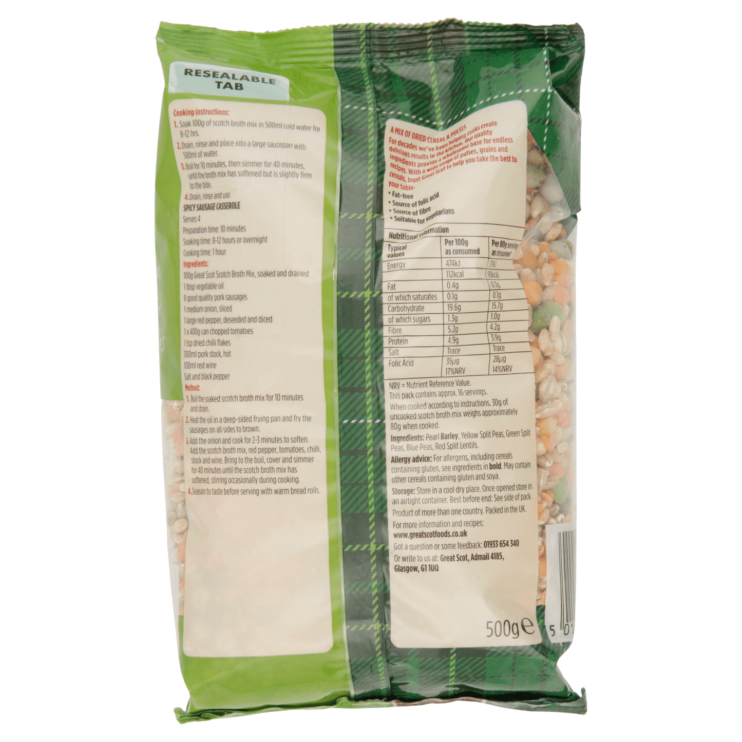 Great Scot Scotch Broth Mix 500g - UK Food & Drink - 5010148111051