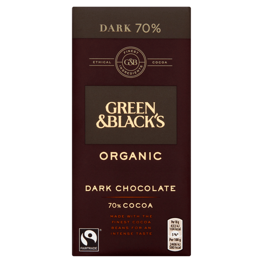 Green & Black's Organic 70% Dark Chocolate Bar 90g - UK Food & Drink - 7622210578464