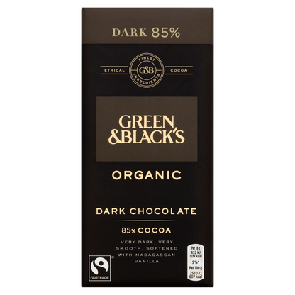 Green & Black's Organic 85% Dark Chocolate Bar 90g - UK Food & Drink - 7622210584724