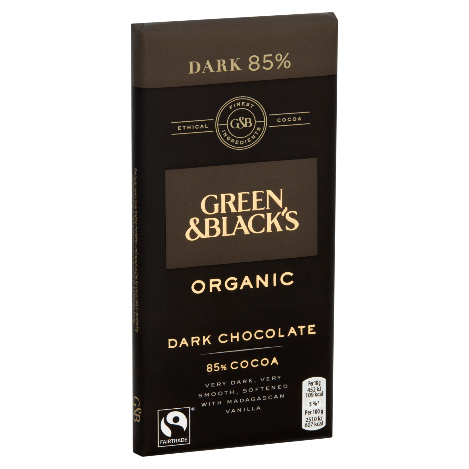 Green & Black's Organic 85% Dark Chocolate Bar 90g - UK Food & Drink - 7622210584724