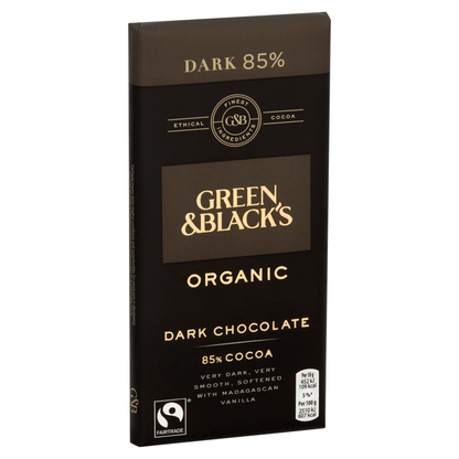Green & Black's Organic 85% Dark Chocolate Bar 90g - UK Food & Drink - 7622210584724