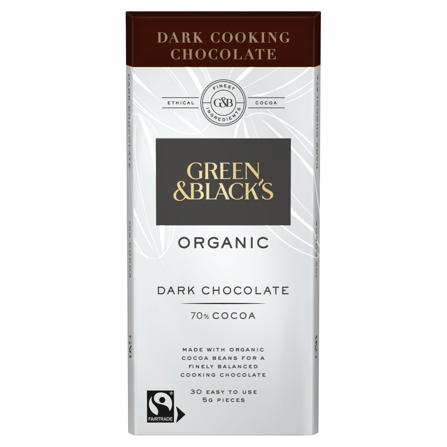 Green & Black's Organic Cooking 70% Dark Chocolate Bar 150g - UK Food & Drink - 5011835102390