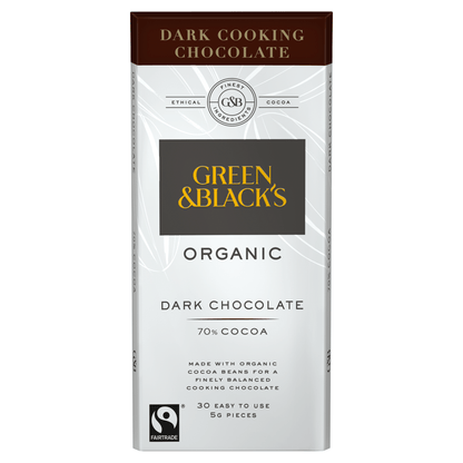Green & Black's Organic Cooking 70% Dark Chocolate Bar 150g - UK Food & Drink - 5011835102390