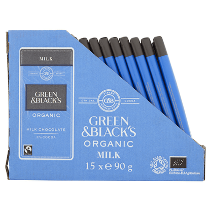 Green & Black's Organic Milk Chocolate Bar 90g - UK Food & Drink - 7622210580092