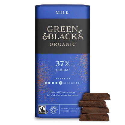 Green & Black's Organic Milk Chocolate Bar 90g - UK Food & Drink - 7622210580092