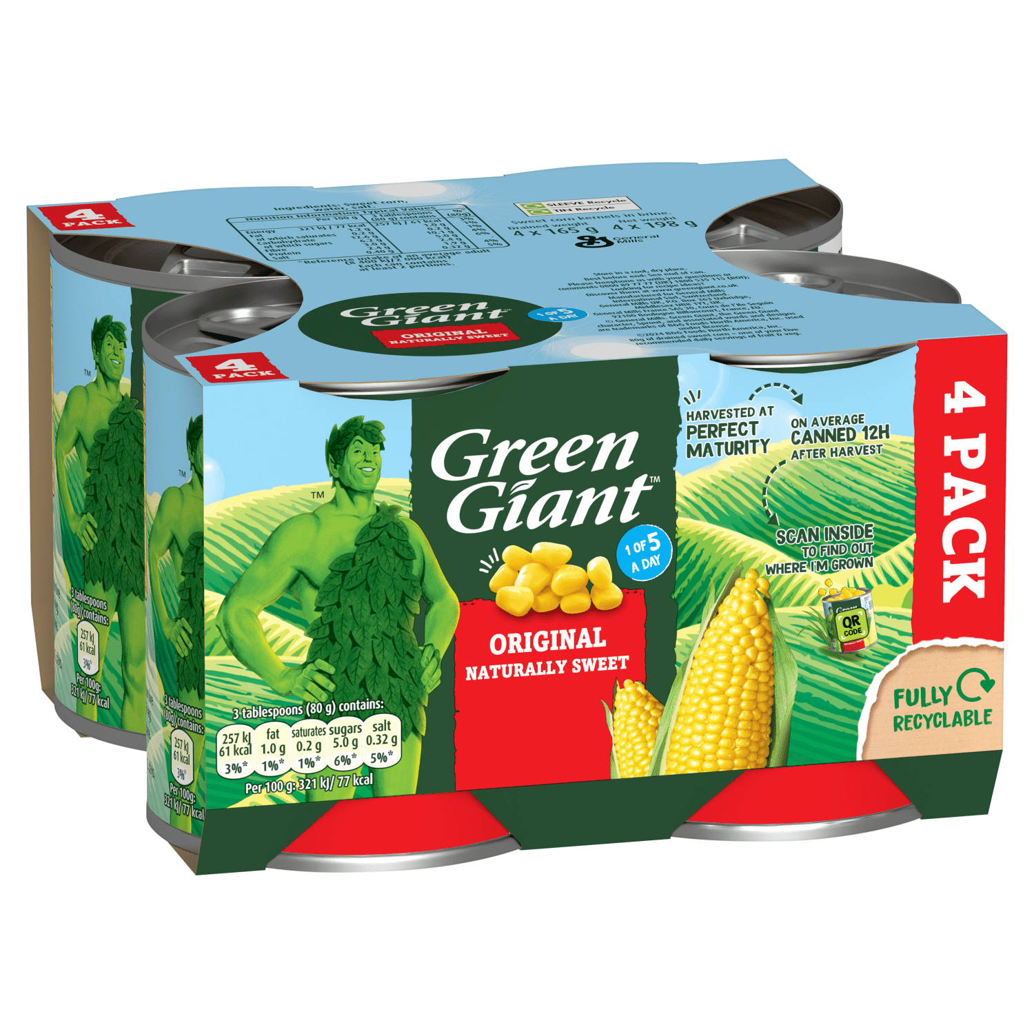 Green Giant Original 4 x 198g - UK Food & Drink - 3254474000203