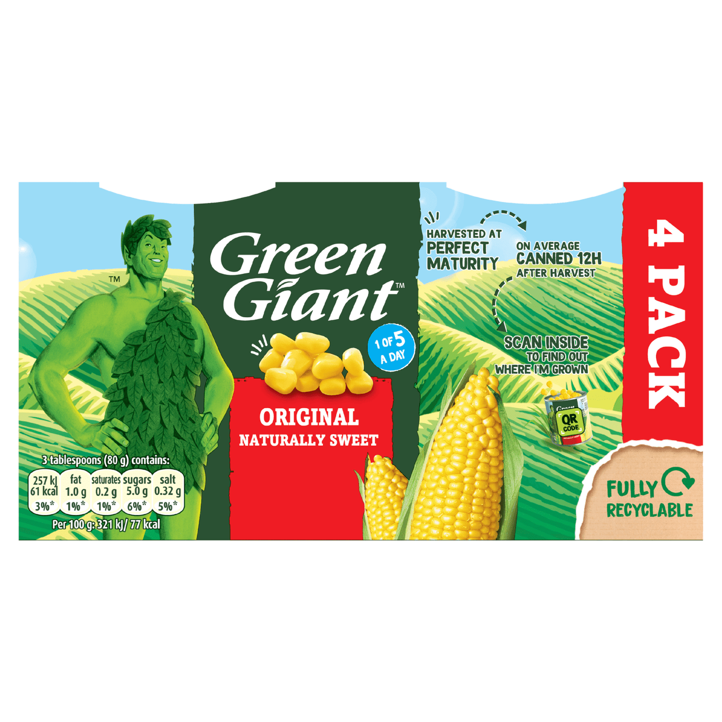 Green Giant Original 4 x 198g - UK Food & Drink - 3254474000203