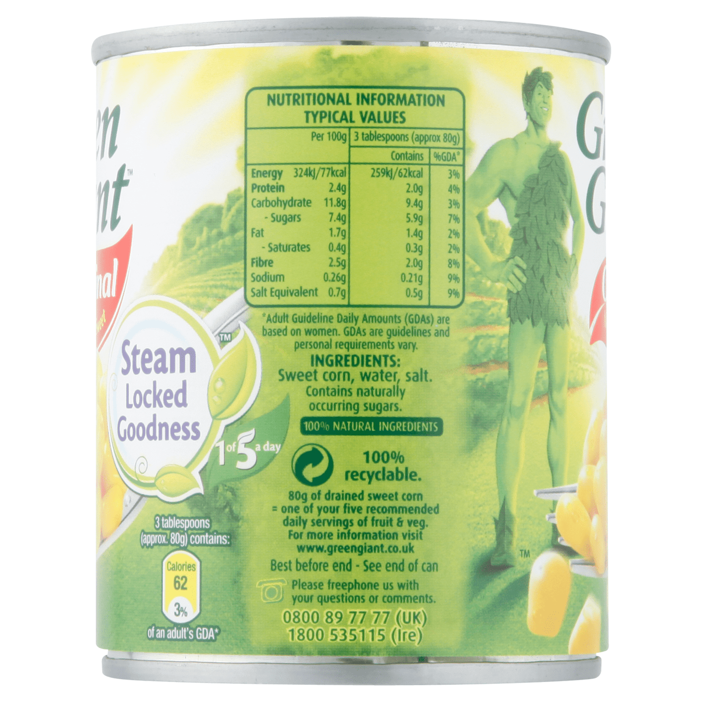 Green Giant Original Naturally Sweet Corn 198g - UK Food & Drink - 5010046001003