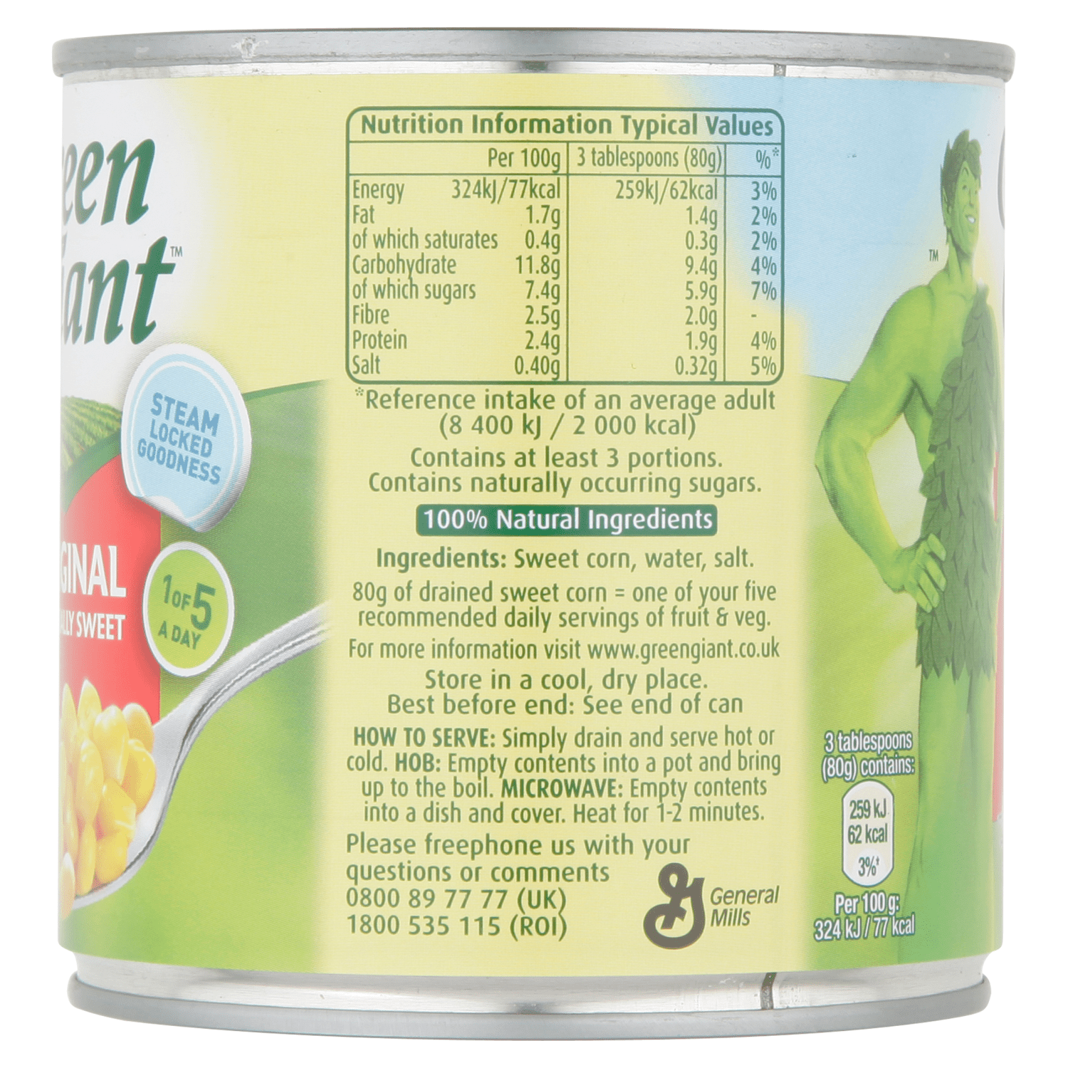 Green Giant Original Sweet Corn 340g - UK Food & Drink - 5010046002017