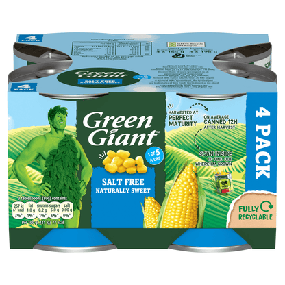 Green Giant Salt Free 4 x 198g - UK Food & Drink - 3254474009336