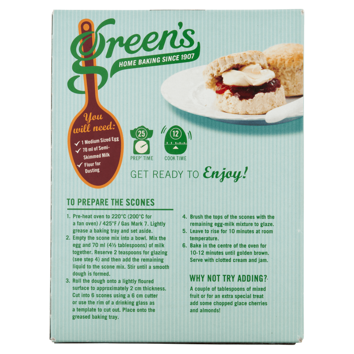 Green's Scone Mix 280g - UK Food & Drink - 5000318107366