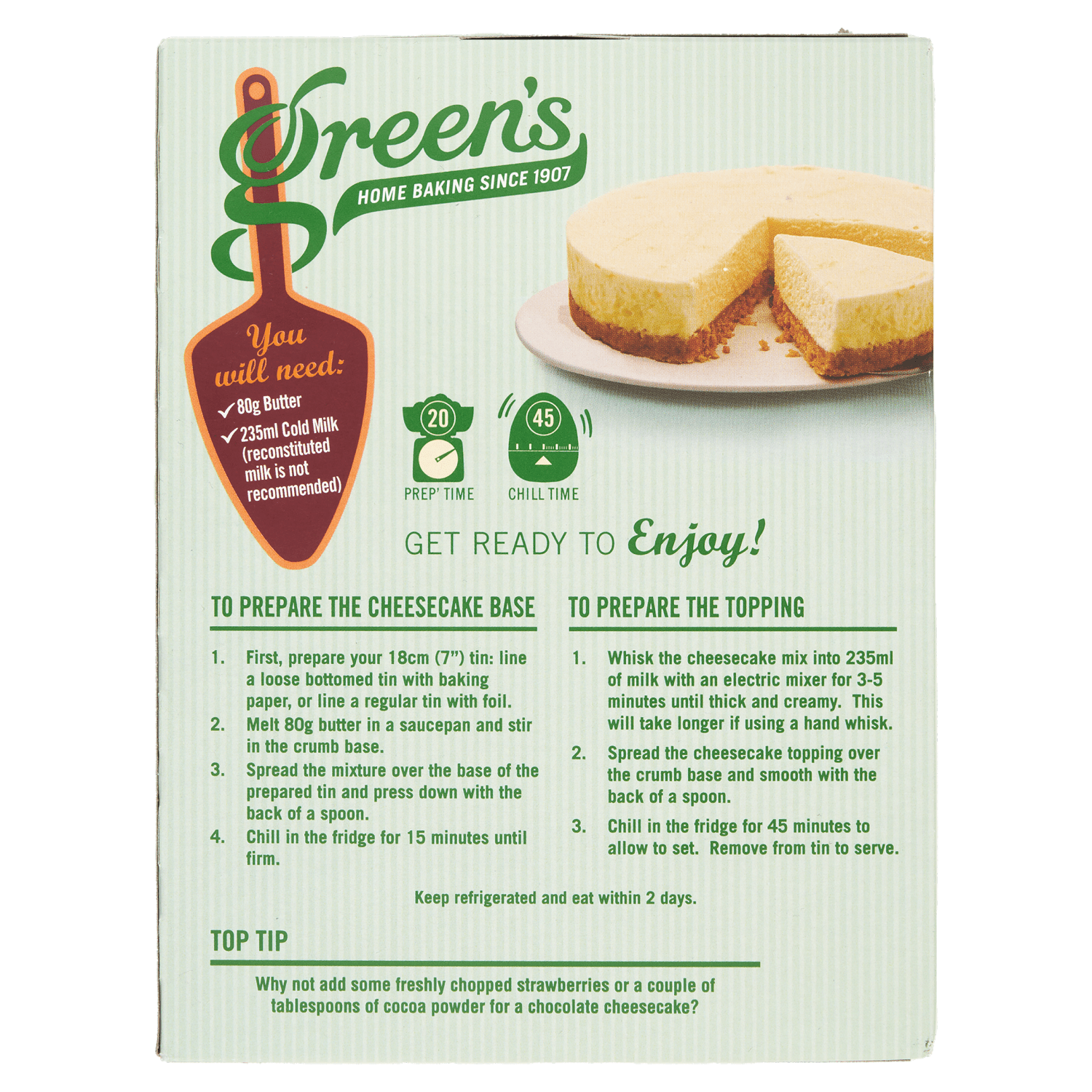Green's Velvety Cheesecake Mix 259g - UK Food & Drink - 5000318107281
