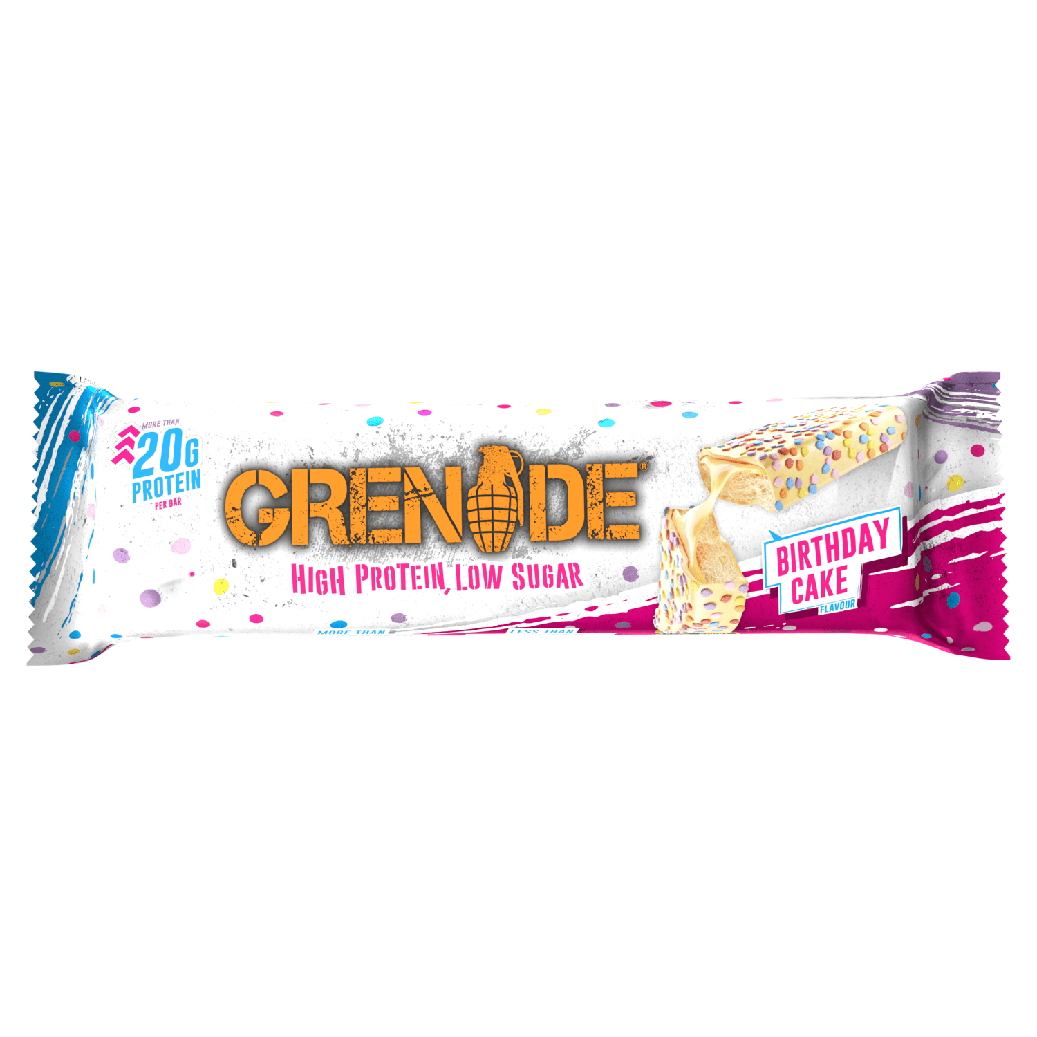 Grenade Birthday Cake Flavour 60g - UK Food & Drink - 5060221204606