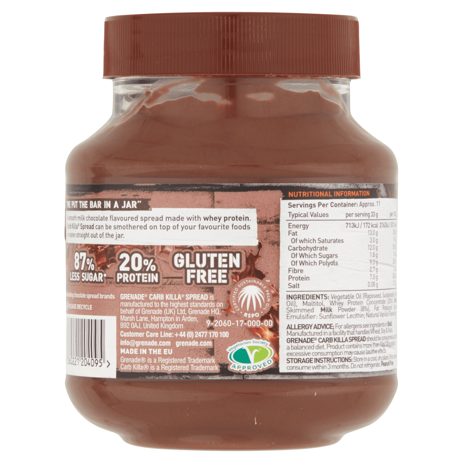 Grenade Carb Killa Spread Milk Choc - UK Food & Drink - 5060221204095