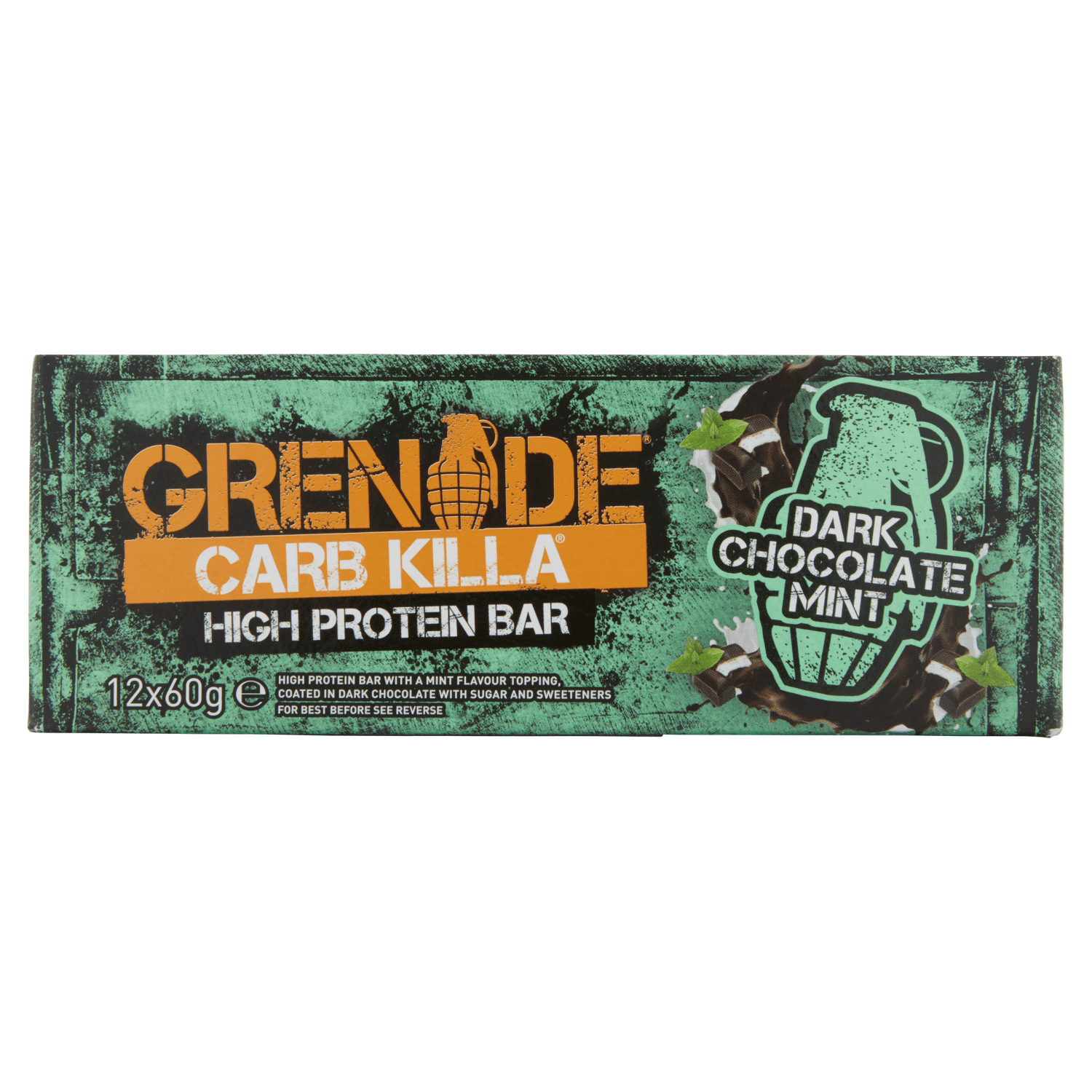 Grenade Dark Chocolate Mint Flavour 60g - UK Food & Drink - 5060221201858
