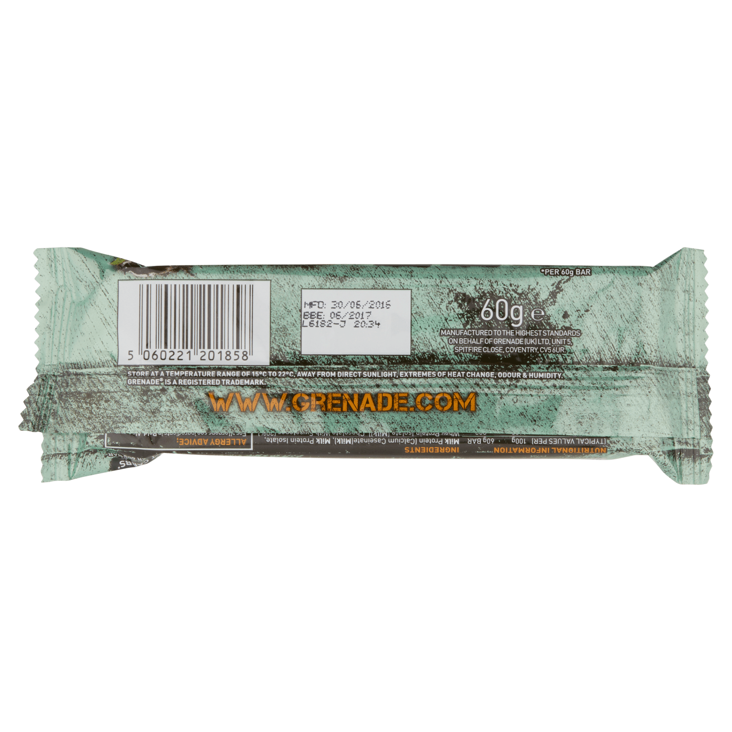 Grenade Dark Chocolate Mint Flavour 60g - UK Food & Drink - 5060221201858