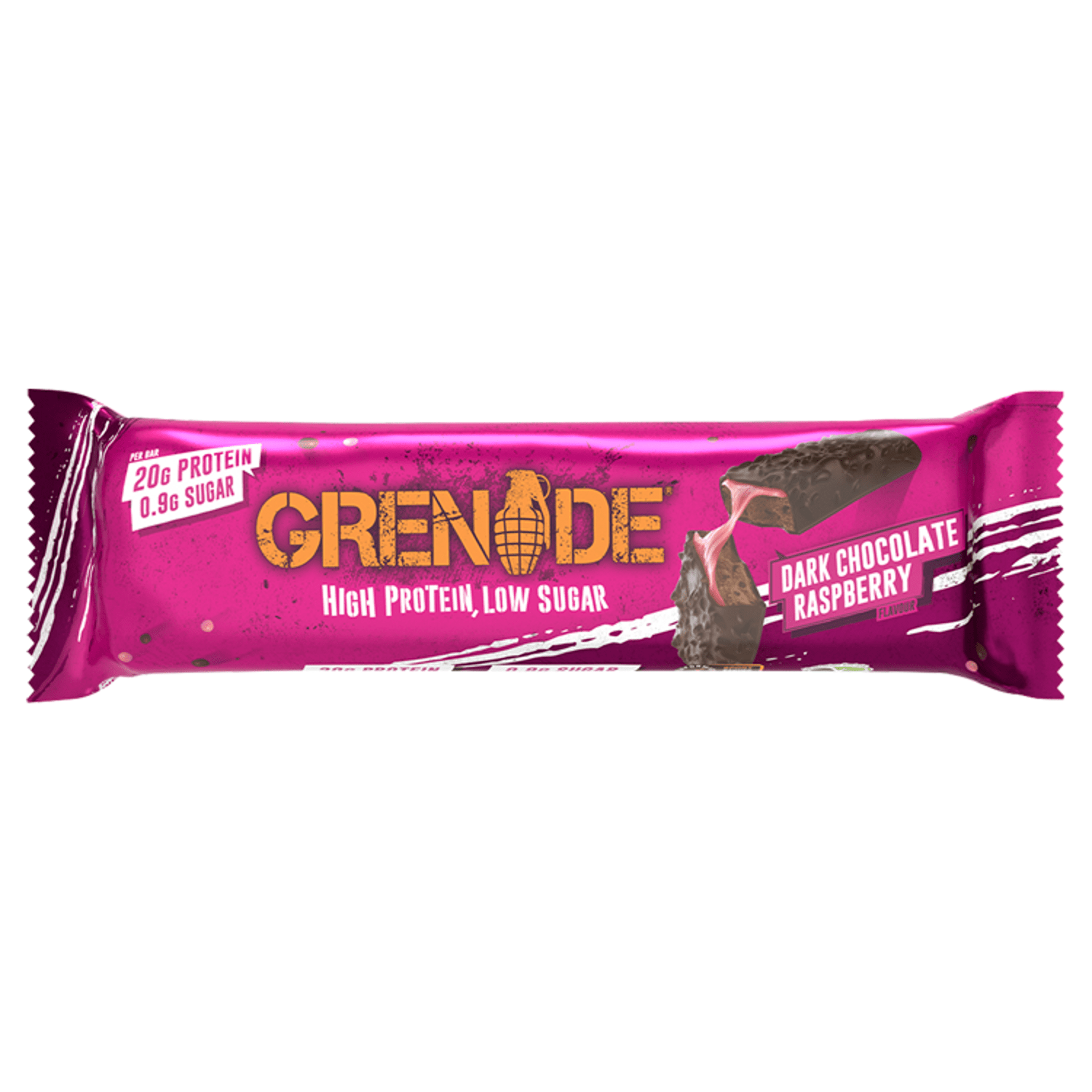 Grenade Dark Chocolate Raspberry Flavour 60g - UK Food & Drink - 5060221205320