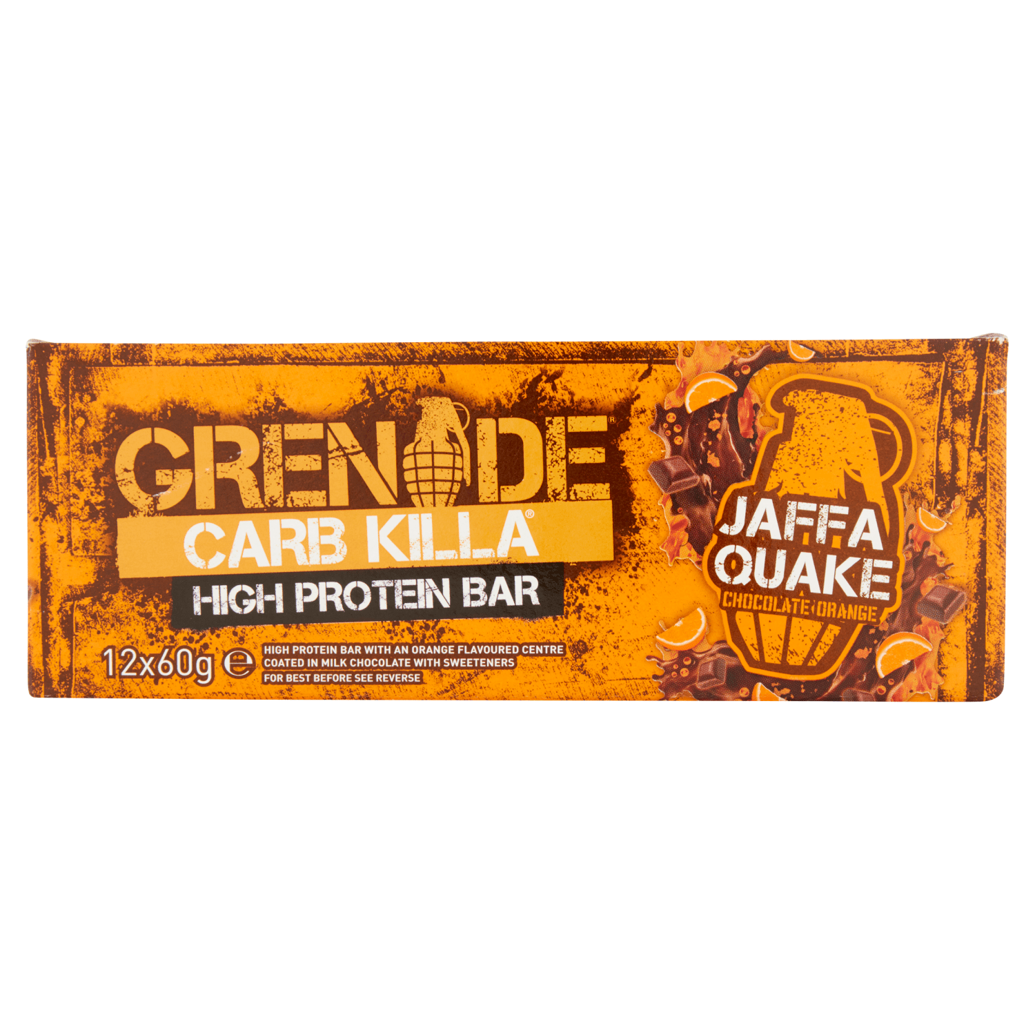 Grenade Jaffa Quake Chocolate Orange Flavour 60g - UK Food & Drink - 5060221203784