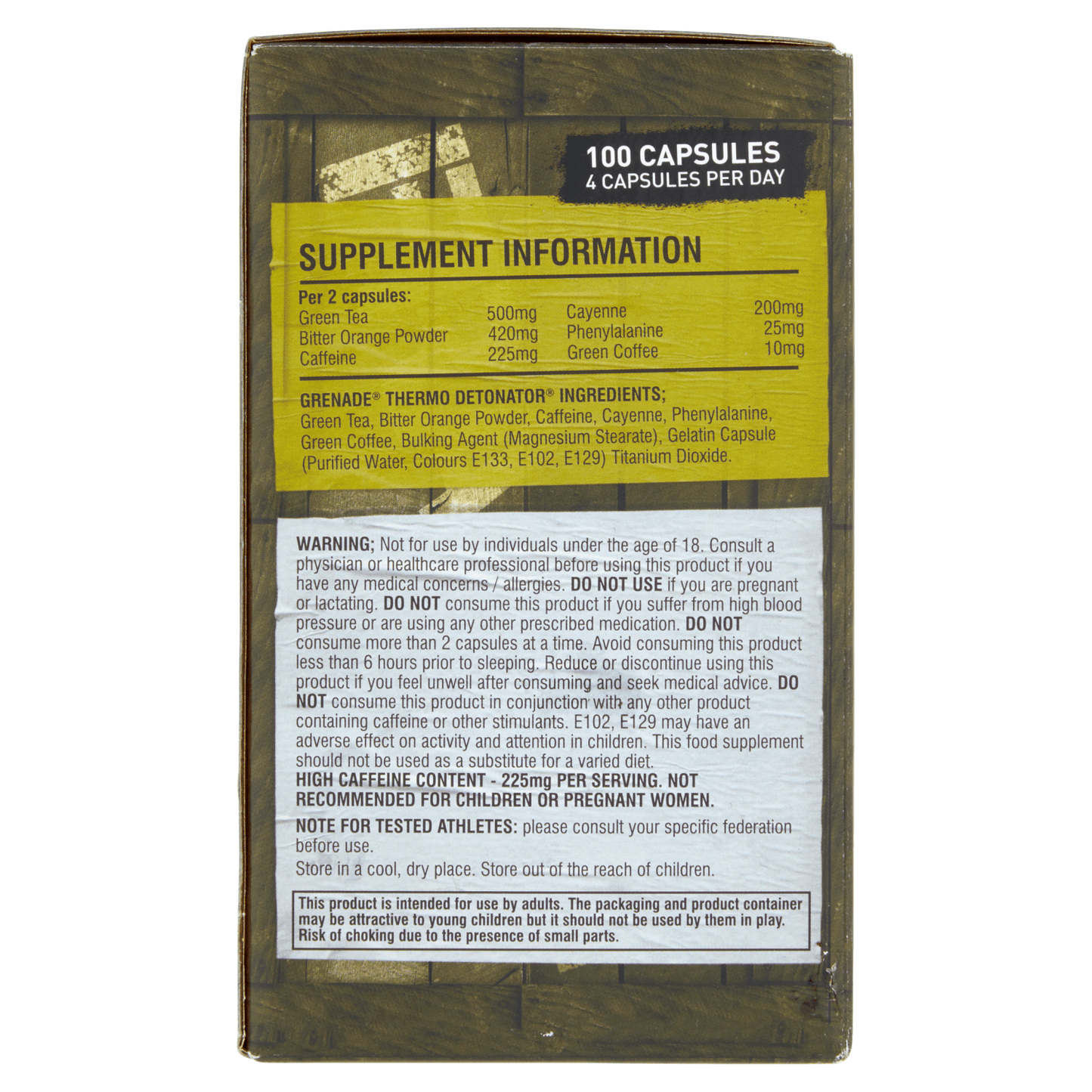 Grenade Thermo Detonator 100 Capsules - UK Food & Drink - 5060221200004