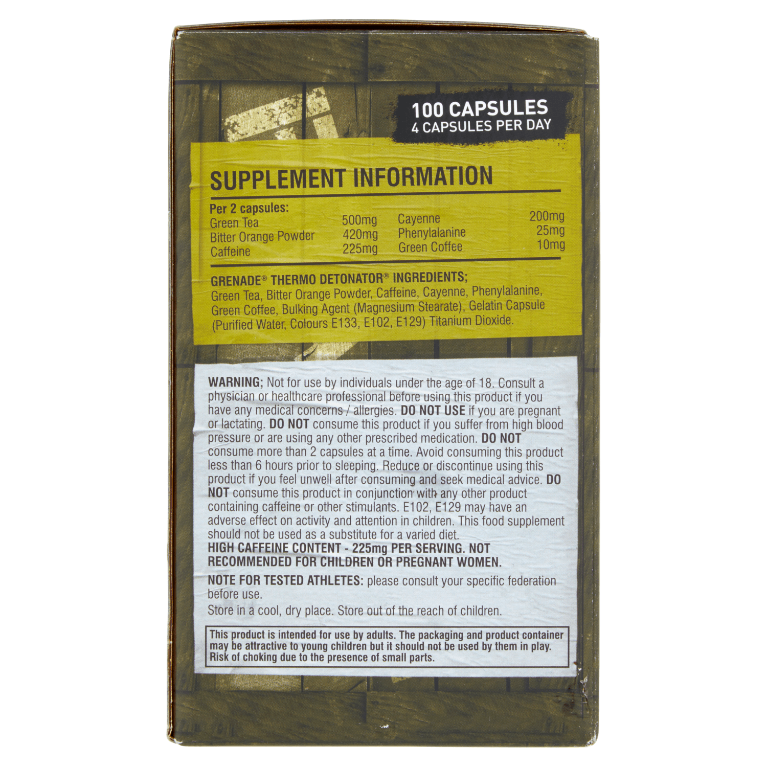 Grenade Thermo Detonator 100 Capsules - UK Food & Drink - 5060221200004