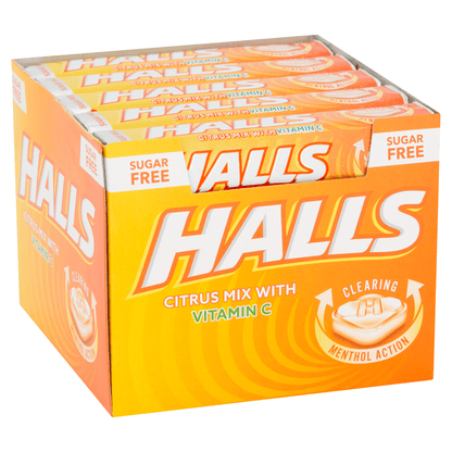 Halls Citrus Mix with Vitamin C 32g - UK Food & Drink - 96043509
