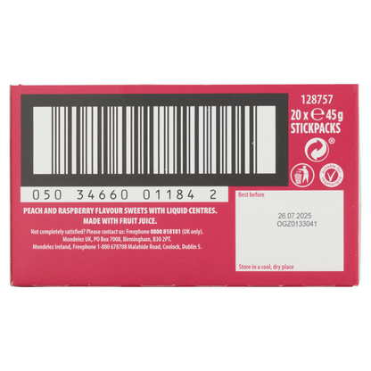 Halls Soothers Peach & Raspberry Flavour 45g - UK Food & Drink - 5034660508021