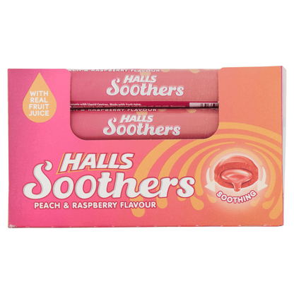 Halls Soothers Peach & Raspberry Flavour 45g - UK Food & Drink - 5034660508021