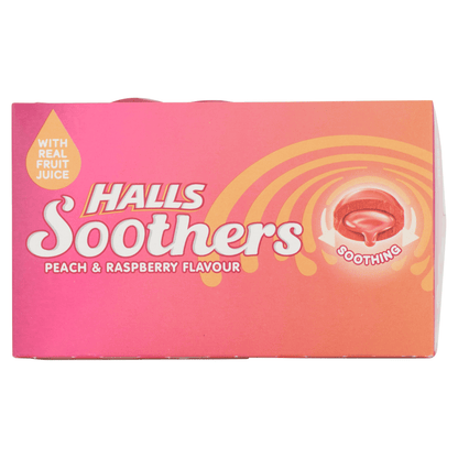 Halls Soothers Peach & Raspberry Flavour 45g - UK Food & Drink - 5034660508021