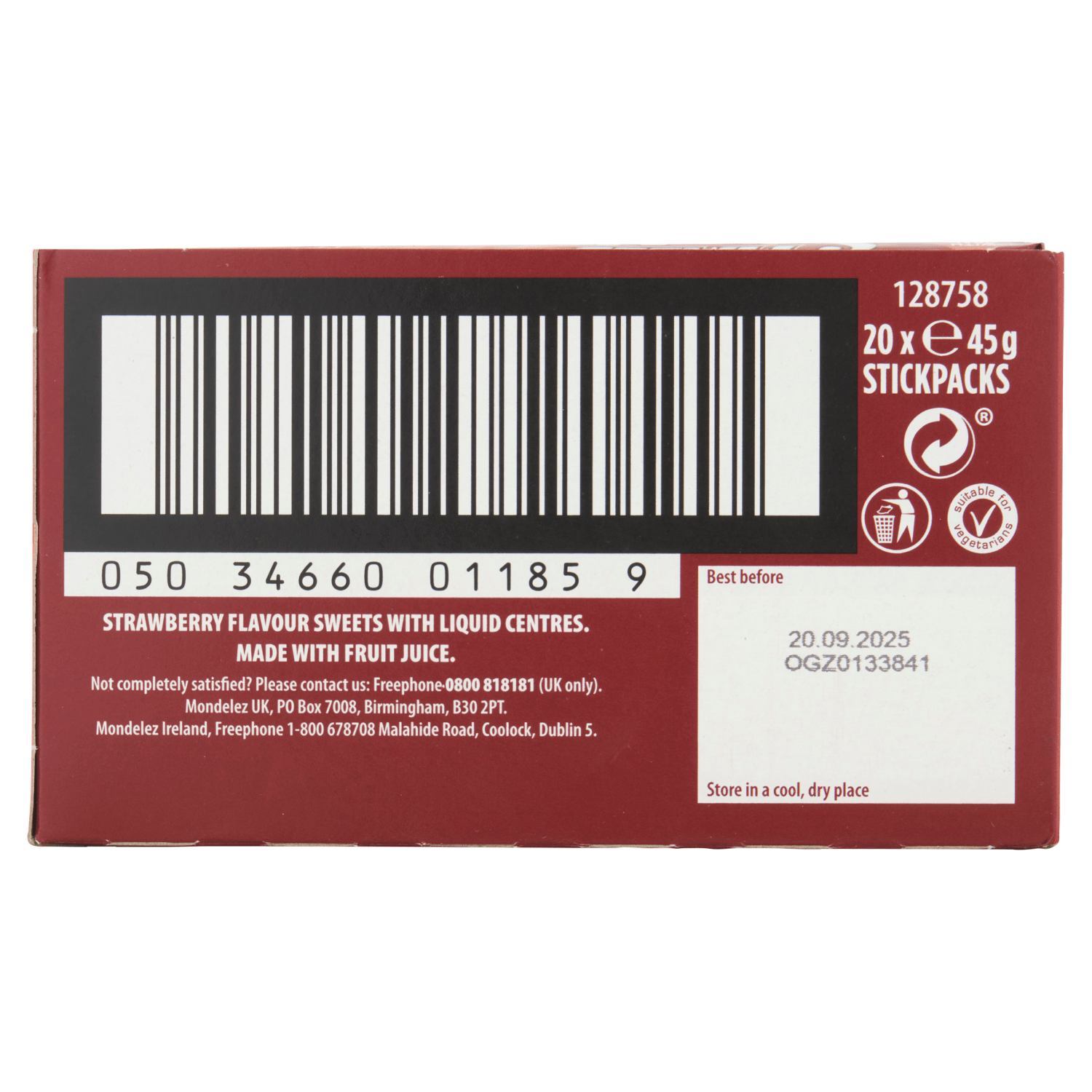 Halls Soothers Strawberry Flavour 45g - UK Food & Drink - 5034660508038