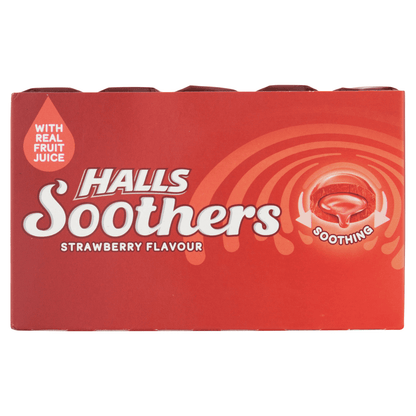 Halls Soothers Strawberry Flavour 45g - UK Food & Drink - 5034660508038