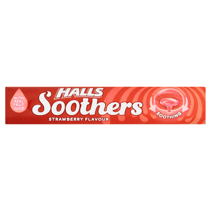 Halls Soothers Strawberry Flavour 45g - UK Food & Drink - 5034660508038