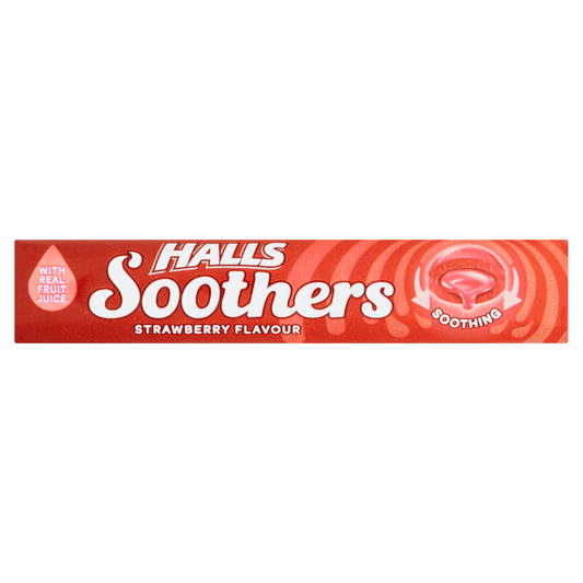 Halls Soothers Strawberry Flavour 45g - UK Food & Drink - 5034660508038