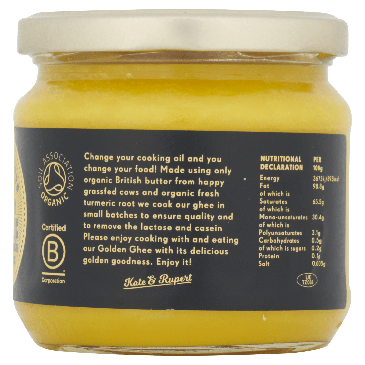 Happy Butter Organic Golden Ghee Turmeric 300g - UK Food & Drink - 700461842590