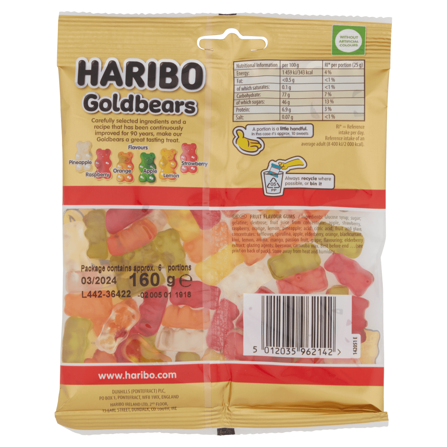 HARIBO Goldbears 160g - UK Food & Drink - 5012035962142
