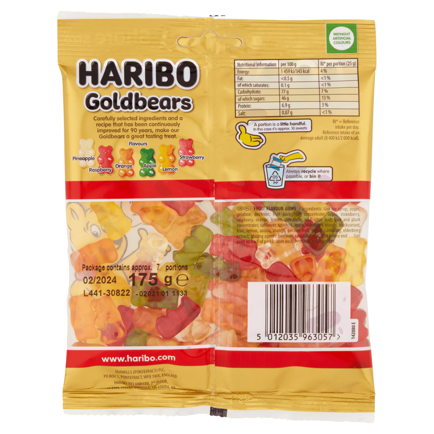 HARIBO Goldbears 175g - UK Food & Drink - 5012035963057