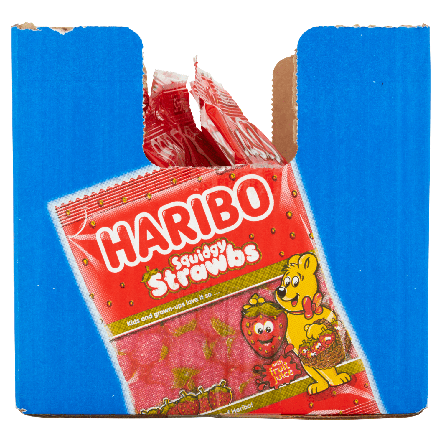 HARIBO Squidgy Strawbs Bag 160g - UK Food & Drink - 5012035962210