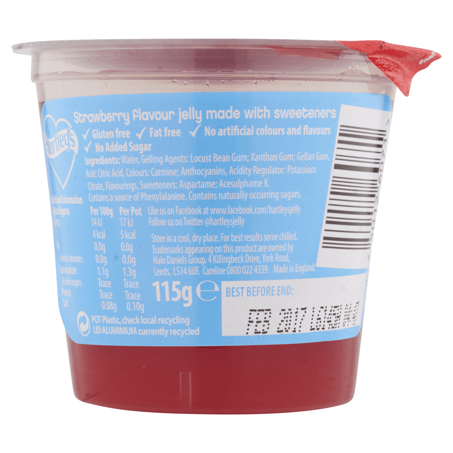 Hartley's Jelly Strawberry Flavour 115g - UK Food & Drink - 50126071