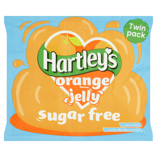 Hartley's Orange Flavour Jelly Sugar Free Twin Pack 23g - UK Food & Drink - 5000354160950
