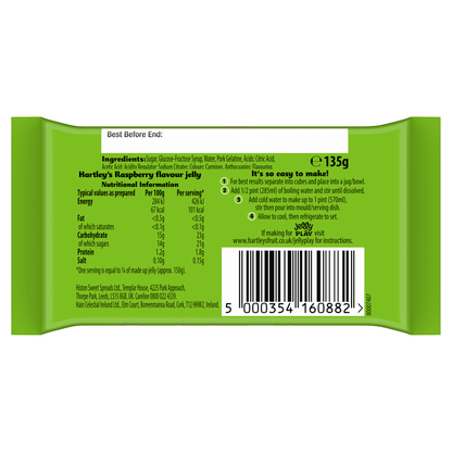 Hartley's Raspberry Flavour Jelly 135g - UK Food & Drink - 5000354160882