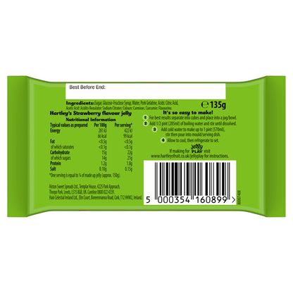 Hartley's Strawberry Flavour Jelly 135g - UK Food & Drink - 5000354160899