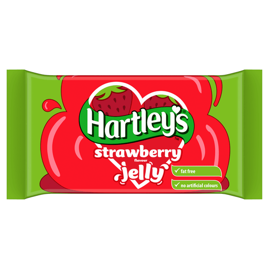 Hartley's Strawberry Flavour Jelly 135g - UK Food & Drink - 5000354160899