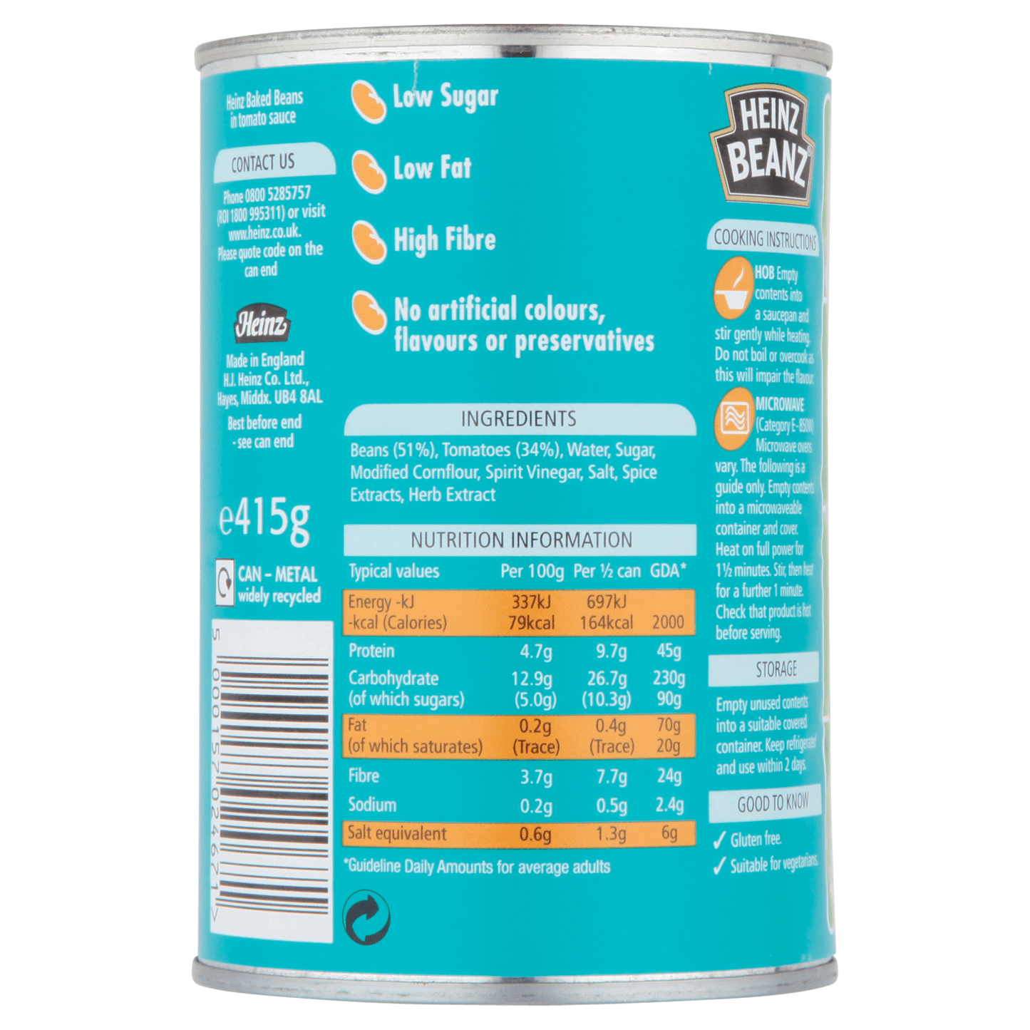 Heinz Beans 415g - UK Food & Drink - 5000157024671