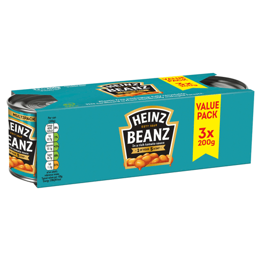Heinz Beanz 3 x 200g - UK Food & Drink - 5000157025746