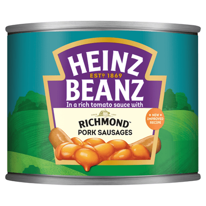 Heinz Beanz In a Rich Tomato Sauce With Richmond Pork Sausages 200g - UK Food & Drink - 5000157156037