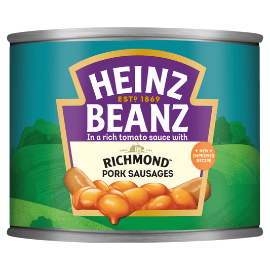 Heinz Beanz In a Rich Tomato Sauce With Richmond Pork Sausages 200g - UK Food & Drink - 5000157156037