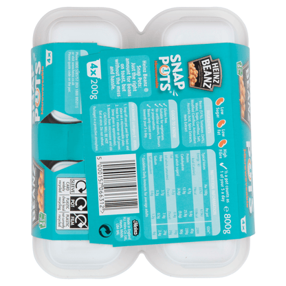 Heinz Beanz Snap Pots 4 x 200g (800g) - UK Food & Drink - 5000157066312