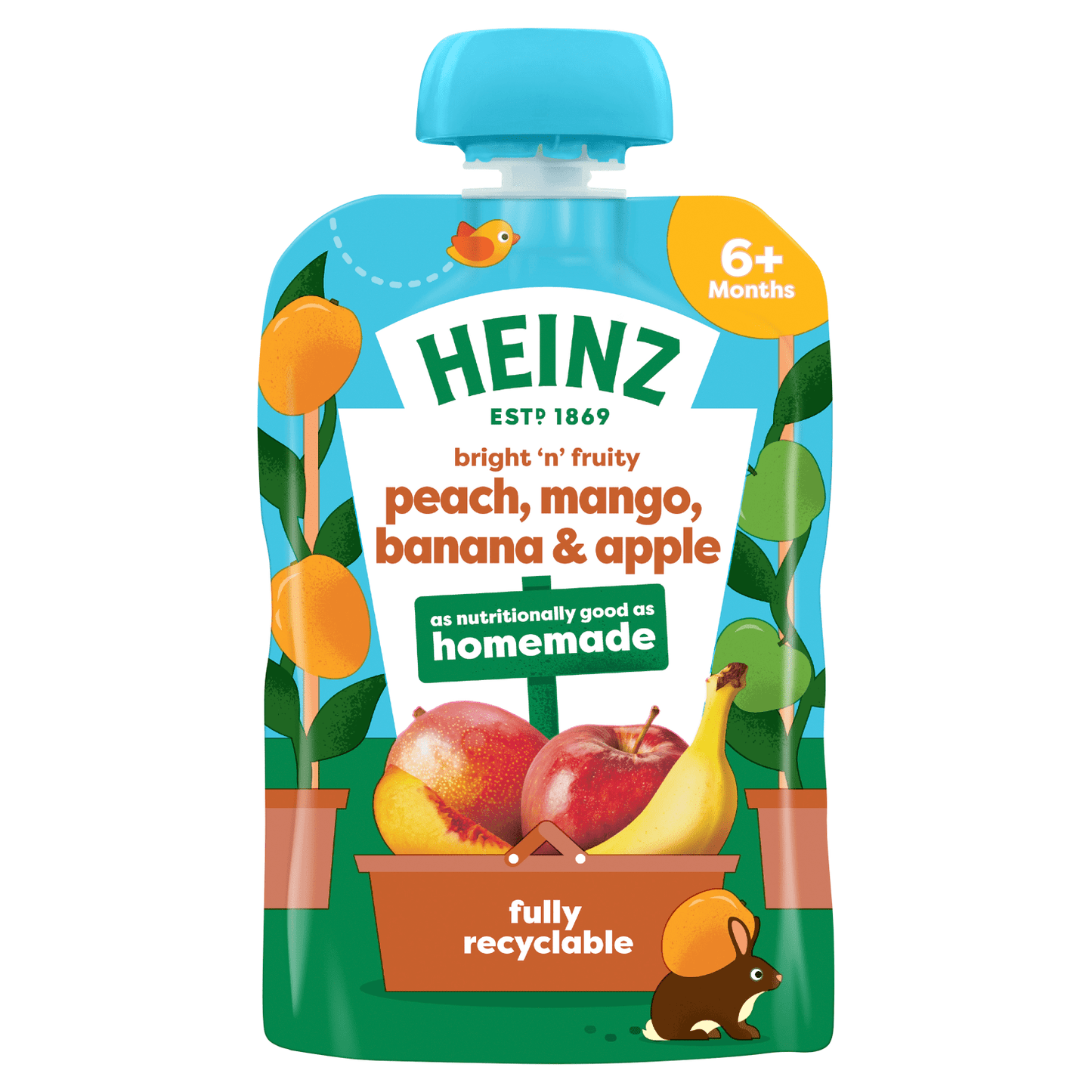 Heinz By Nature Peach, Mango, Banana & Apple 4+ Months 100g - UK Food & Drink - 5000157079978